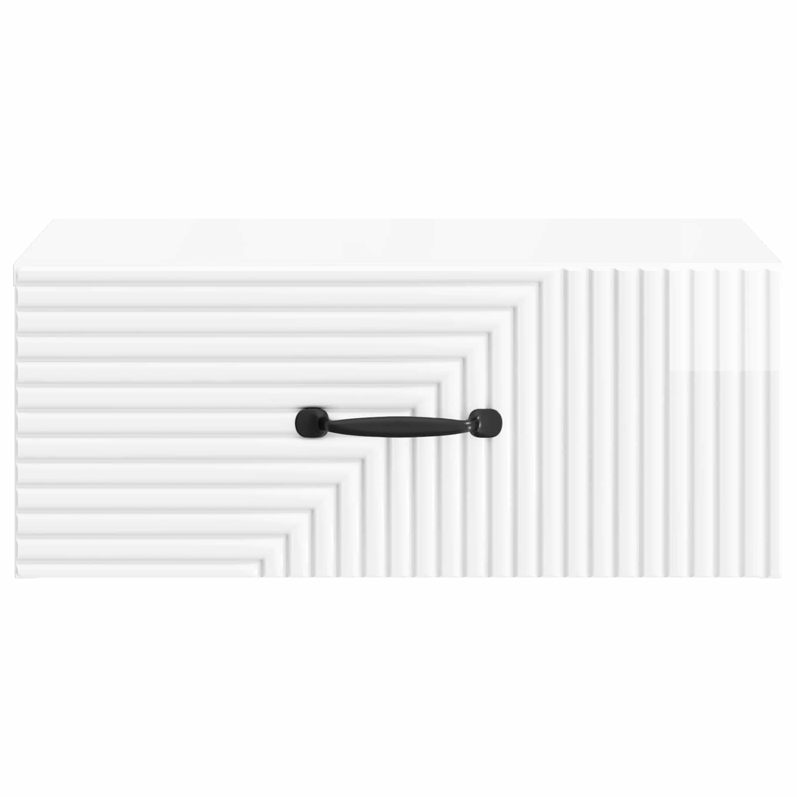 Mobiletto da notte a muro Bianco Lucido 49 x 34,5 x 20 cm | homemem39