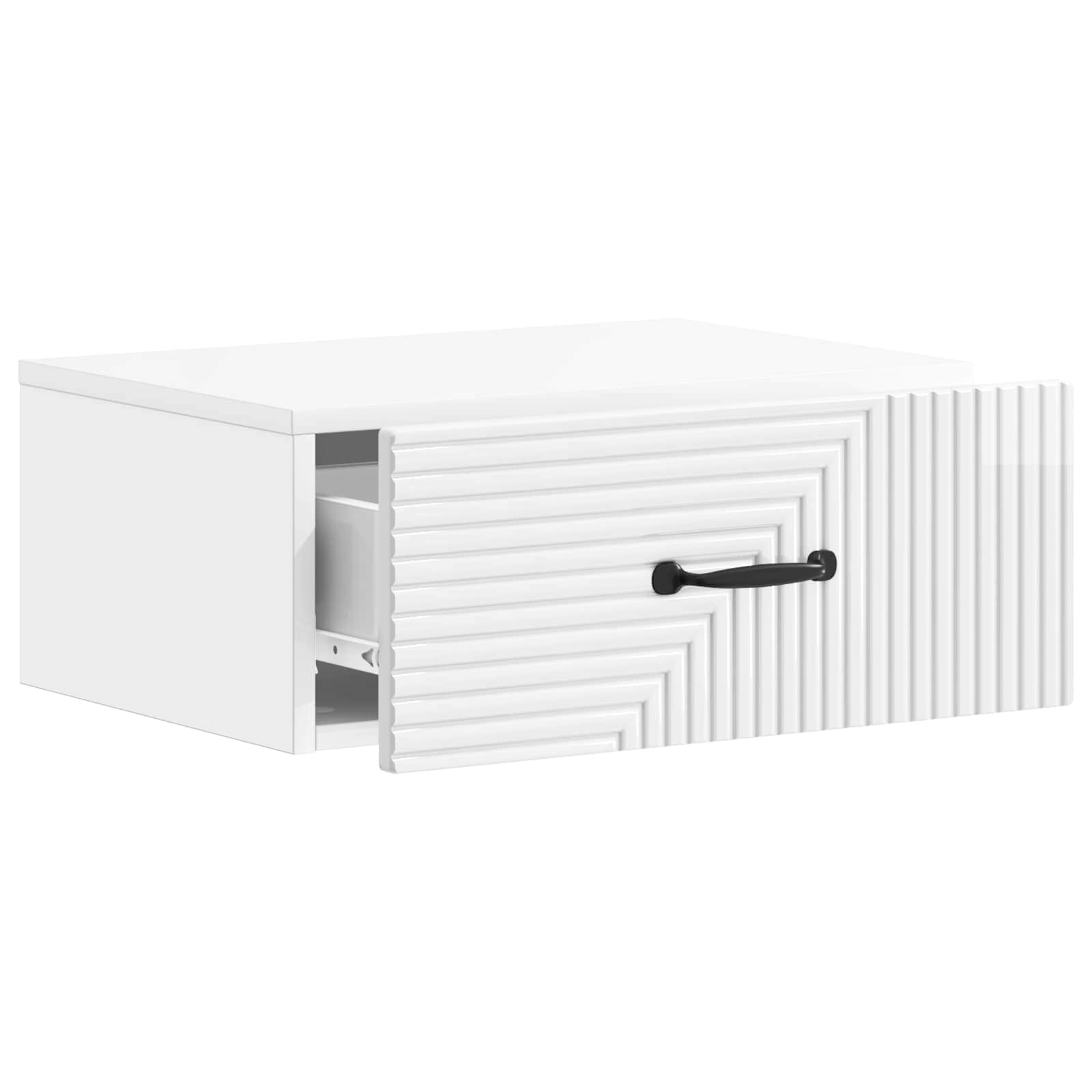 Mobiletto da notte a muro 2 pcs Bianco Lucido 49 x 34,5 x 20 cm | homemem39