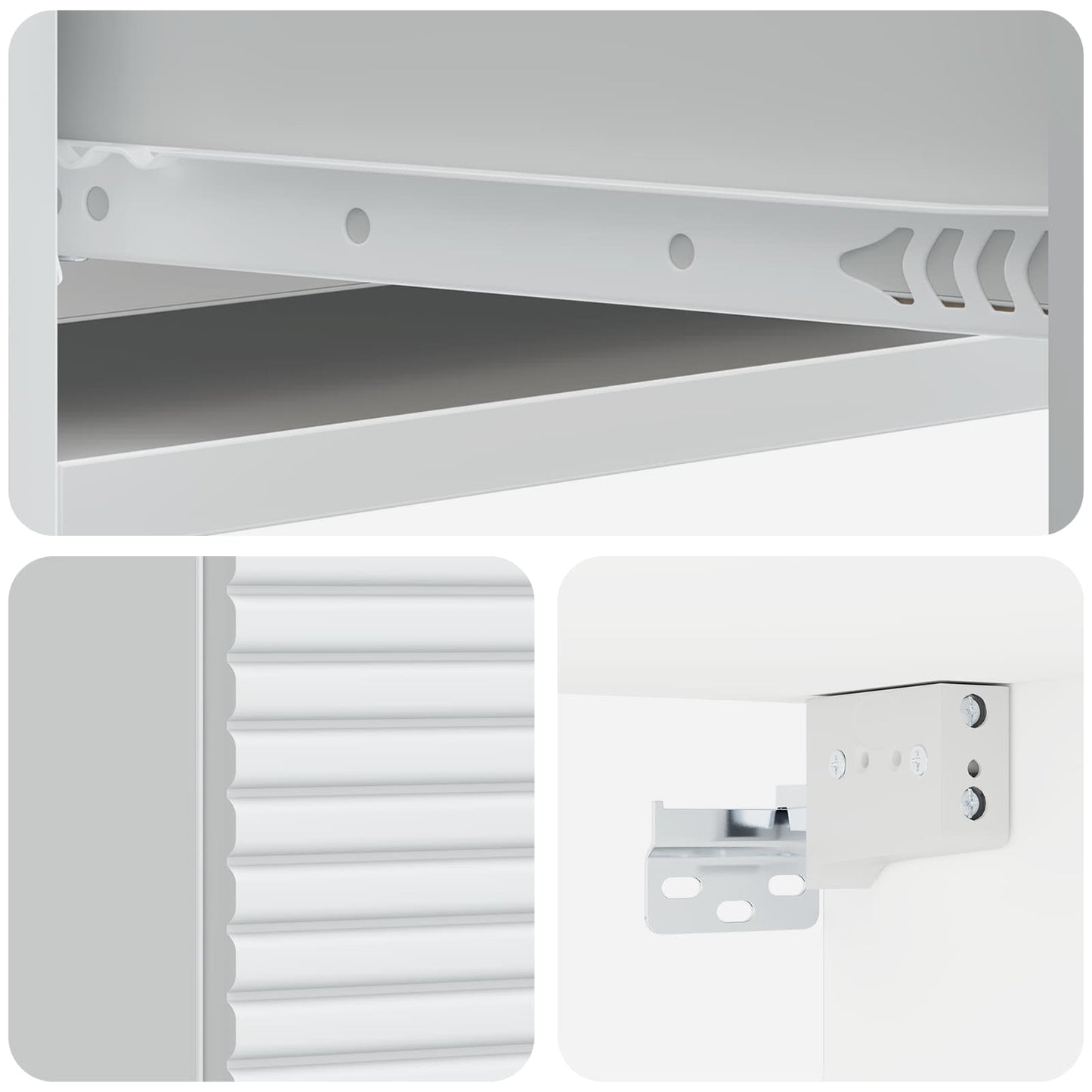 Tavolino da Parete Laterale Bianco 59 x 34,5 x 17 cm | homemem39