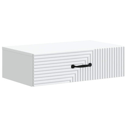 Tavolino da Parete Laterale Bianco 59 x 34,5 x 17 cm | homemem39