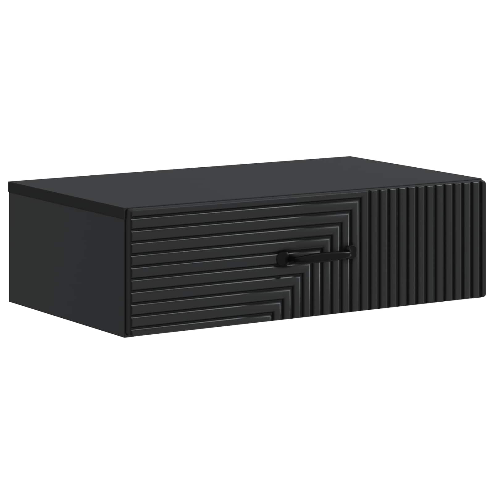 Tavolino da Parete Laterale Nero 59 x 34,5 x 17 cm | homemem39