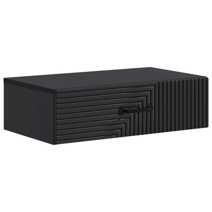 Tavolino da Parete Laterale Nero 59 x 34,5 x 17 cm | homemem39