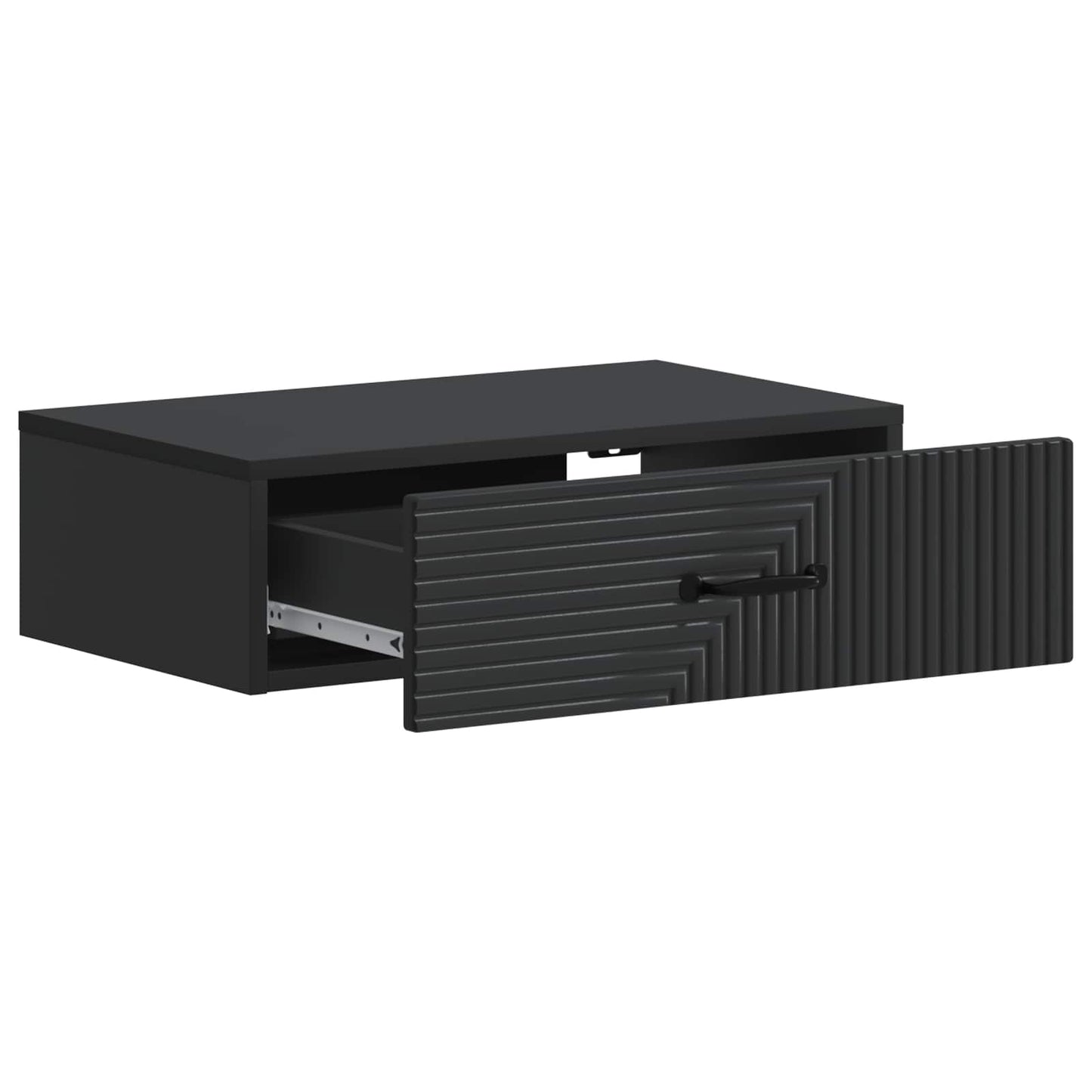 Tavolino da Parete Laterale Nero 59 x 34,5 x 17 cm | homemem39