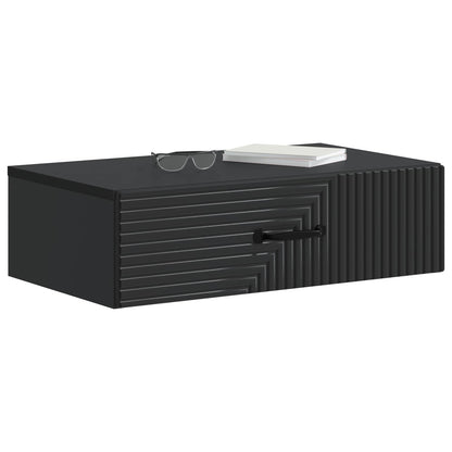 Tavolino da Parete Laterale Nero 59 x 34,5 x 17 cm | homemem39