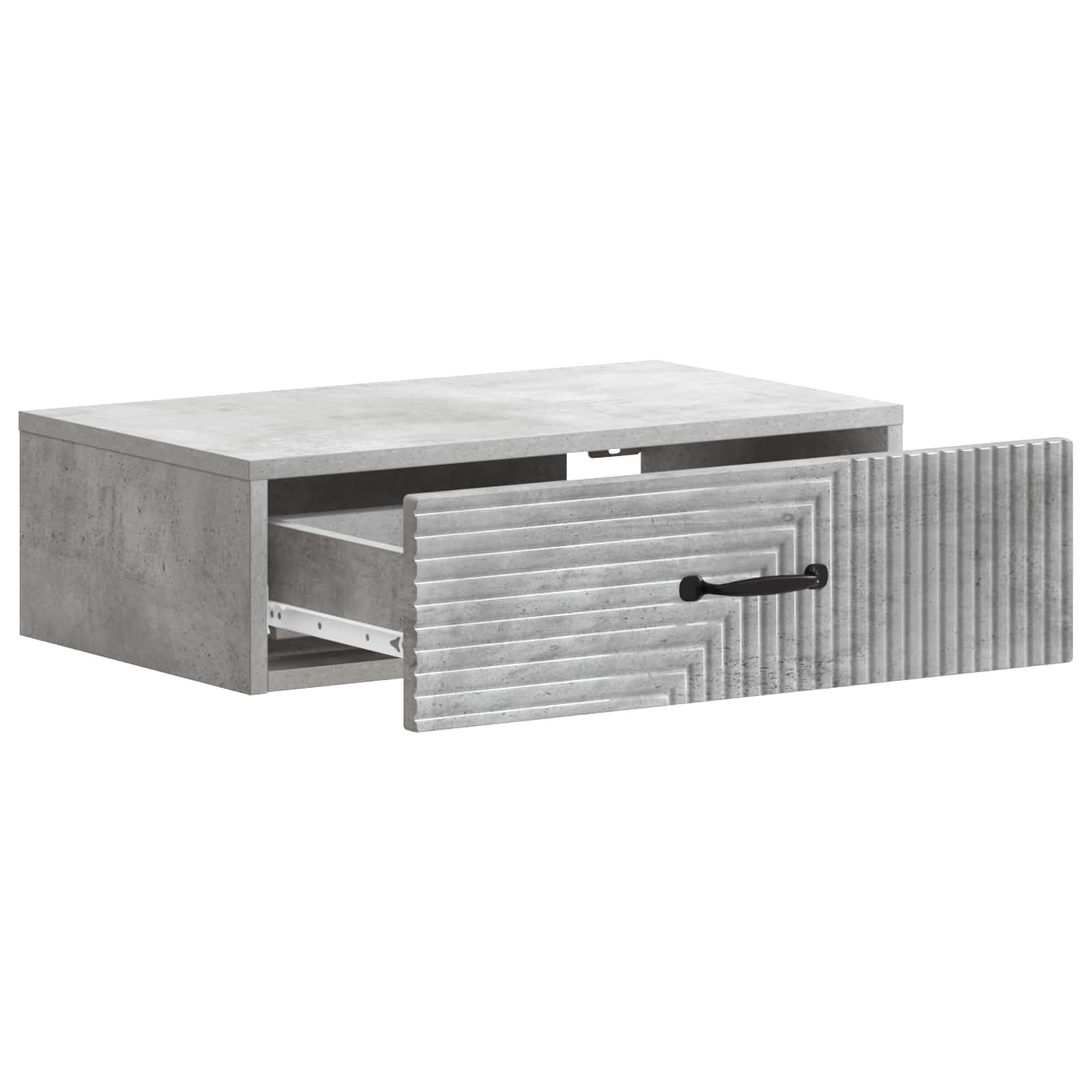 Tavolino da Parete Laterale Grigio Cemento 59 x 34,5 x 17 cm | homemem39