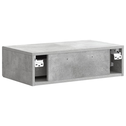 Tavolino da Parete Laterale Grigio Cemento 59 x 34,5 x 17 cm | homemem39