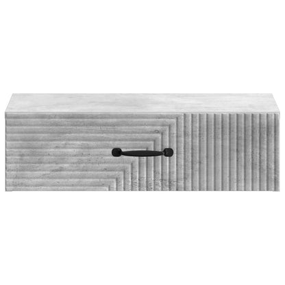 Tavolino da Parete Laterale Grigio Cemento 59 x 34,5 x 17 cm