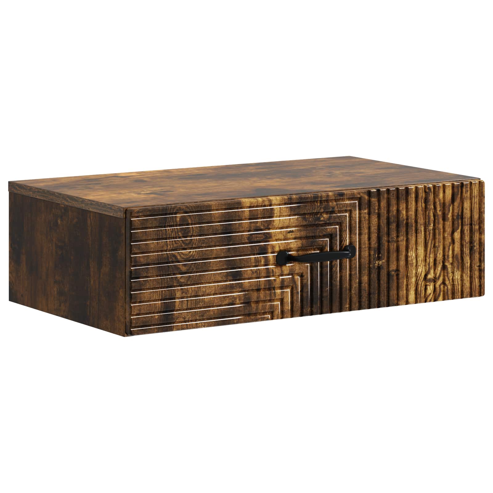 Tavolino da Parete Laterale Rovere Fumo 59 x 34,5 x 17 cm | homemem39