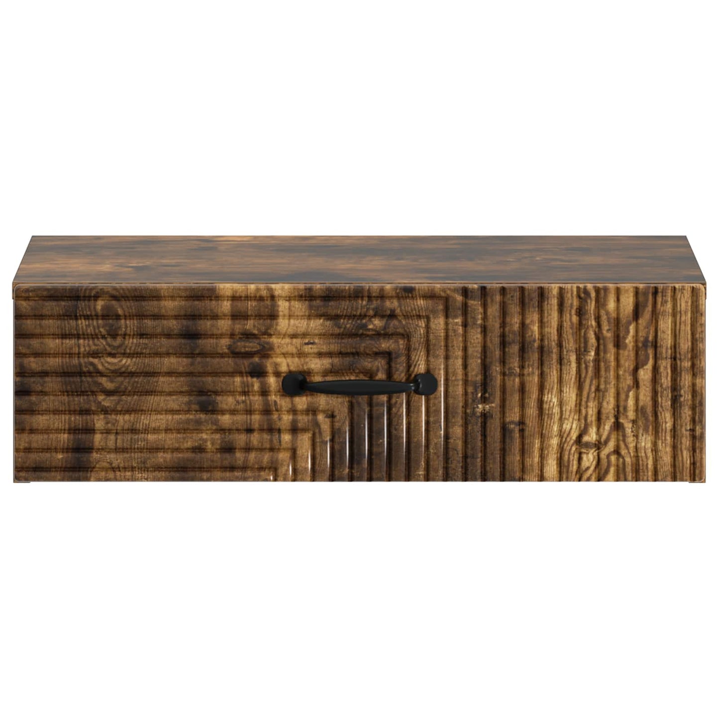 Tavolino da Parete Laterale Rovere Fumo 59 x 34,5 x 17 cm