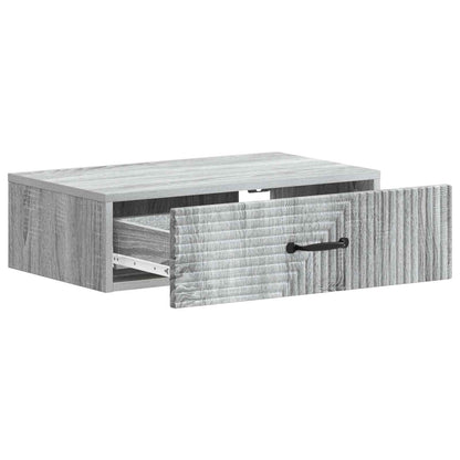 Tavolino da Parete Laterale Grigio Sonoma 59 x 34,5 x 17 cm | homemem39