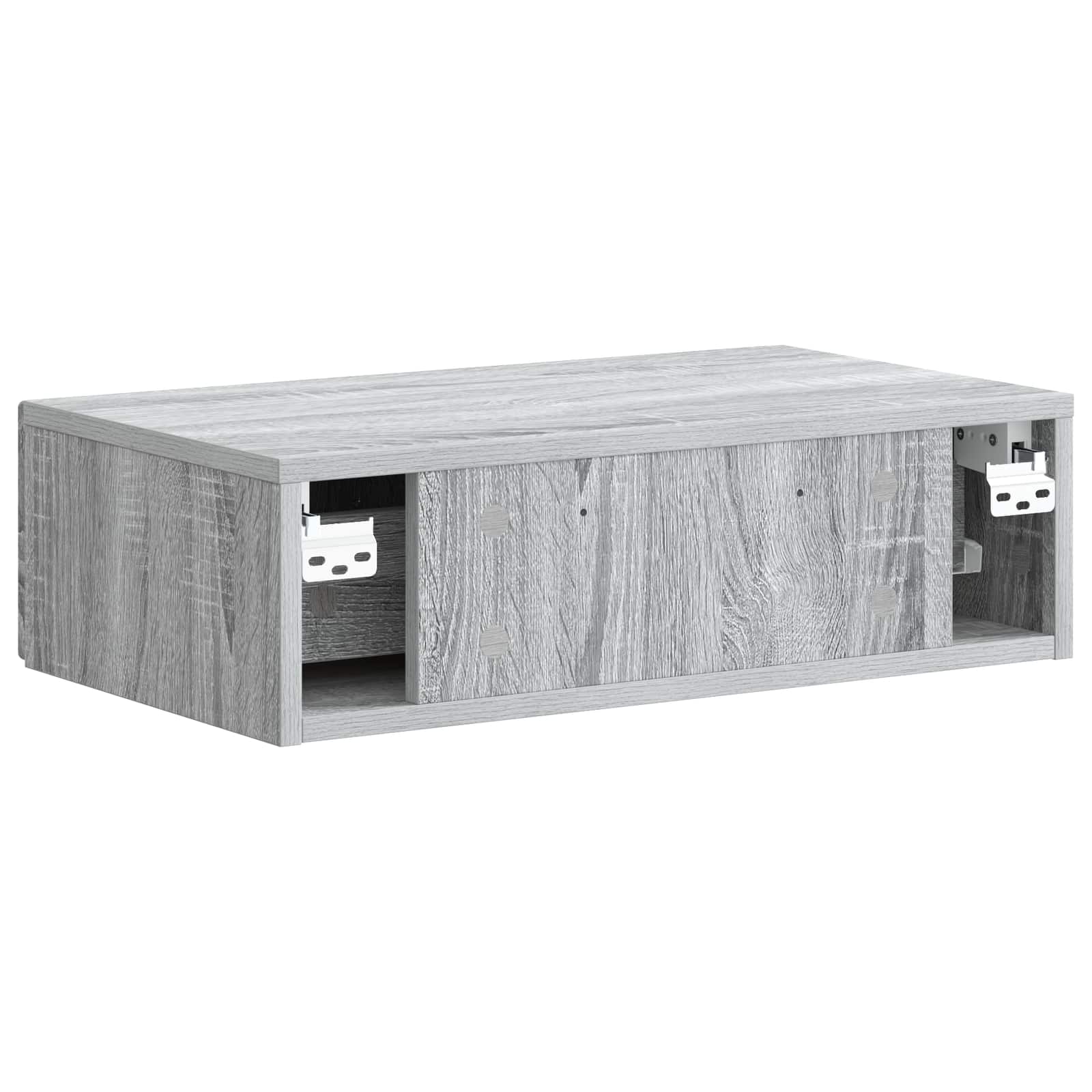 Tavolino da Parete Laterale Grigio Sonoma 59 x 34,5 x 17 cm | homemem39