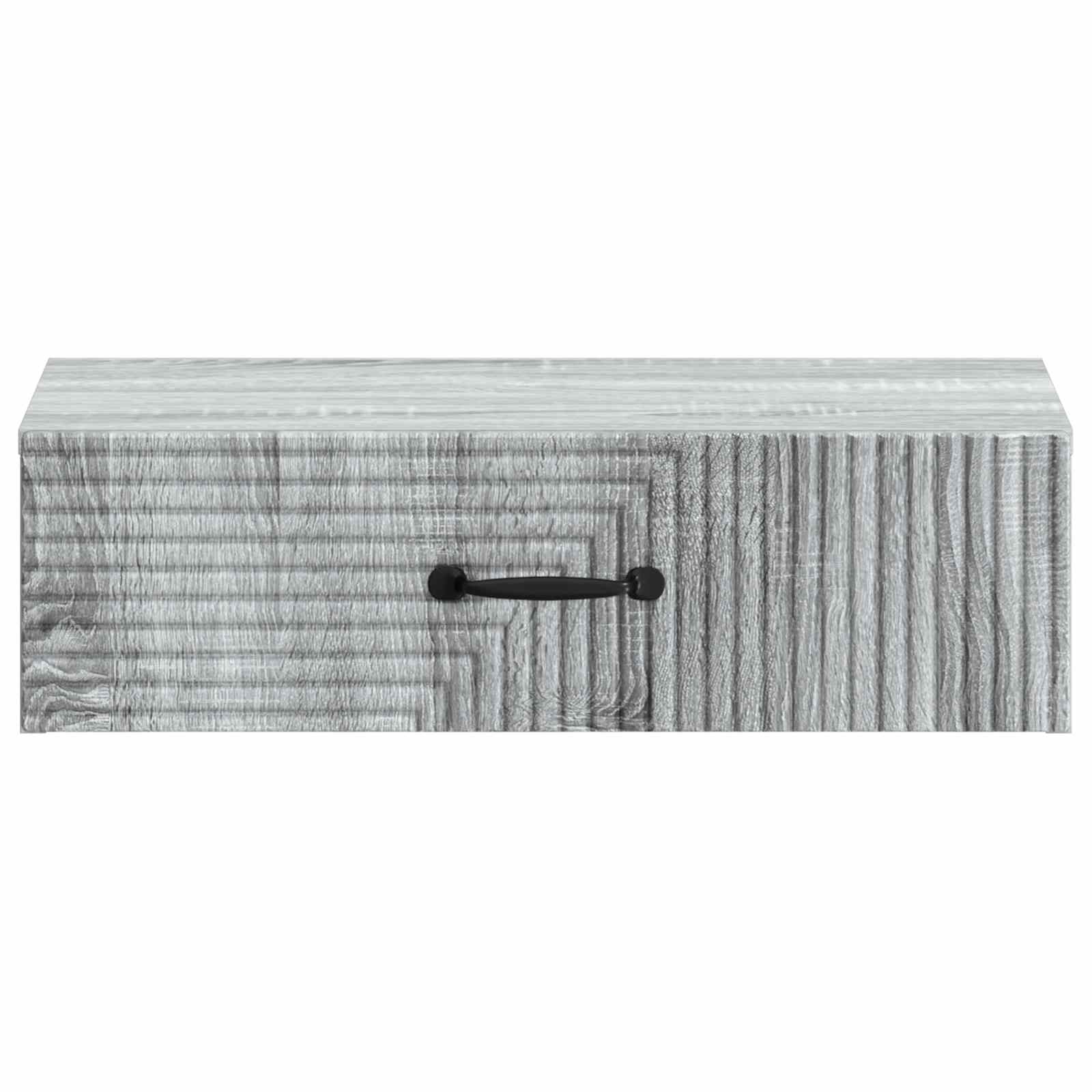Tavolino da Parete Laterale Grigio Sonoma 59 x 34,5 x 17 cm | homemem39