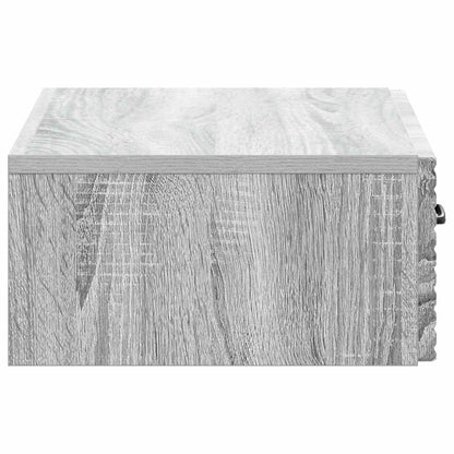 Tavolino da Parete Laterale Grigio Sonoma 59 x 34,5 x 17 cm | homemem39