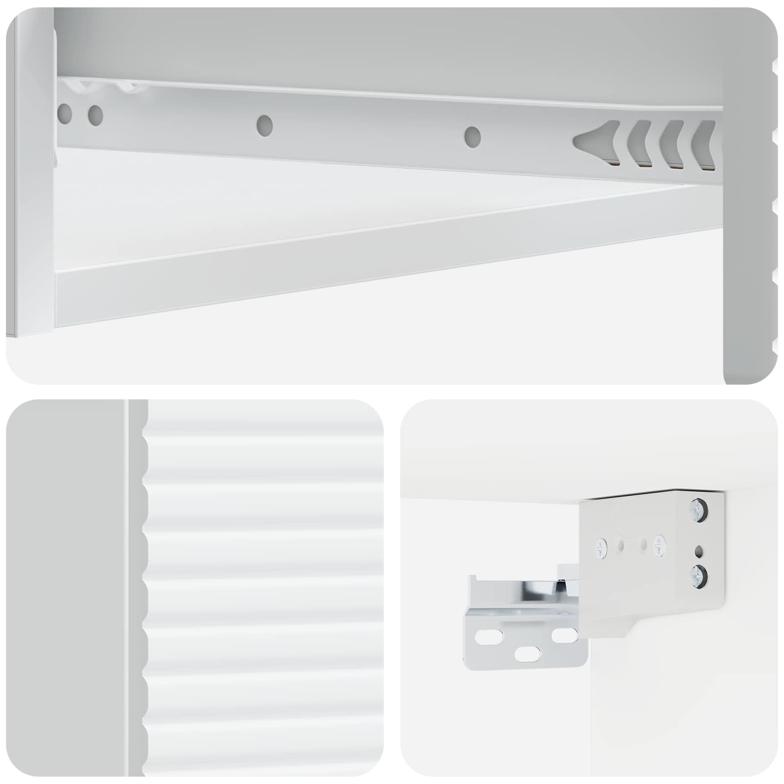 Tavolino da Parete Laterale Bianco 87,5 x 34,5 x 17 cm | homemem39