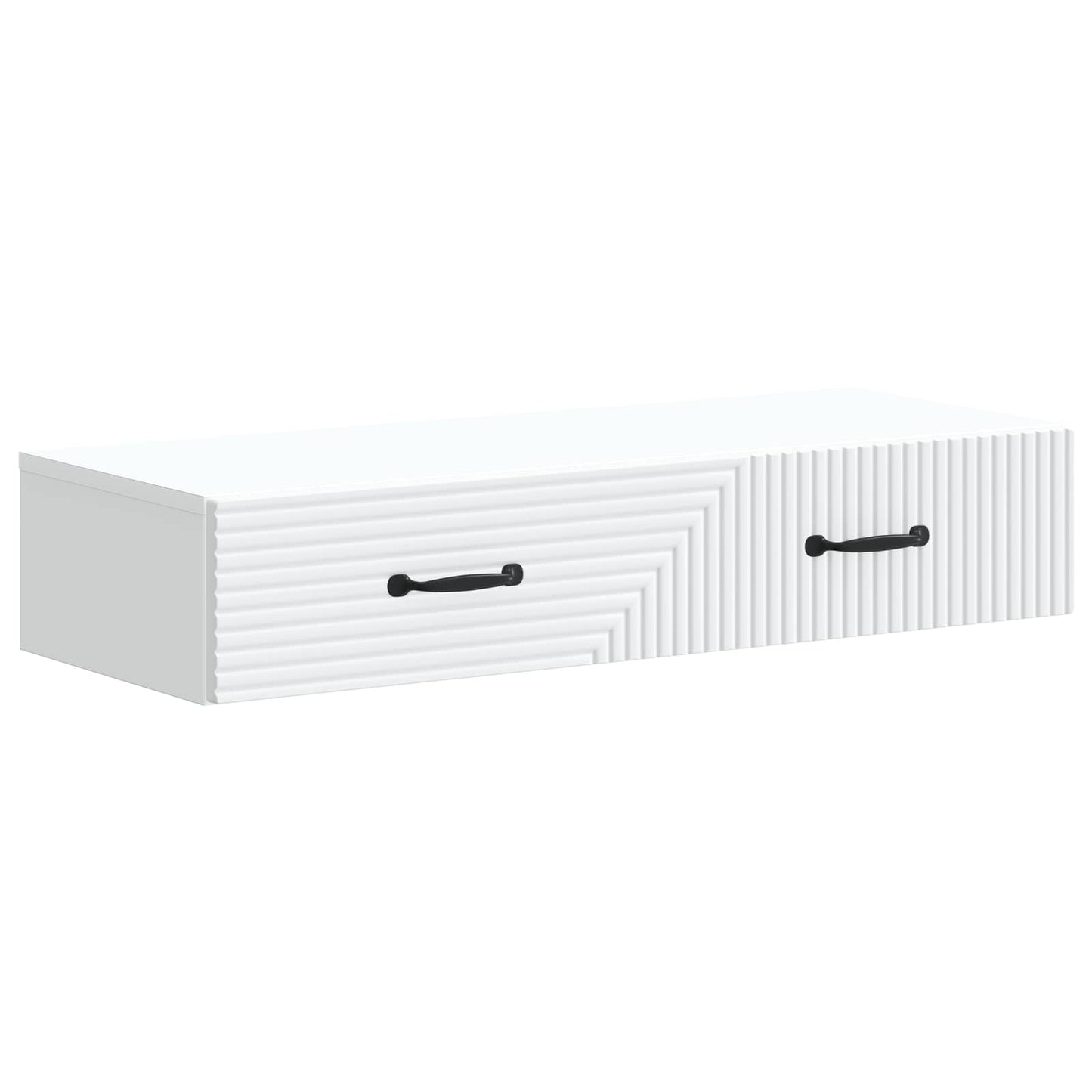 Tavolino da Parete Laterale Bianco 87,5 x 34,5 x 17 cm