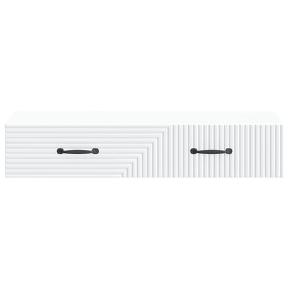 Tavolino da Parete Laterale Bianco 87,5 x 34,5 x 17 cm