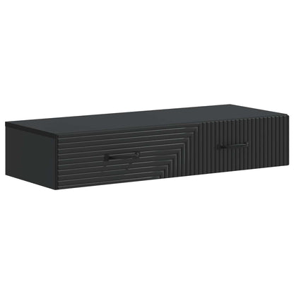 Tavolino da Parete Laterale Nero 87,5 x 34,5 x 17 cm | homemem39