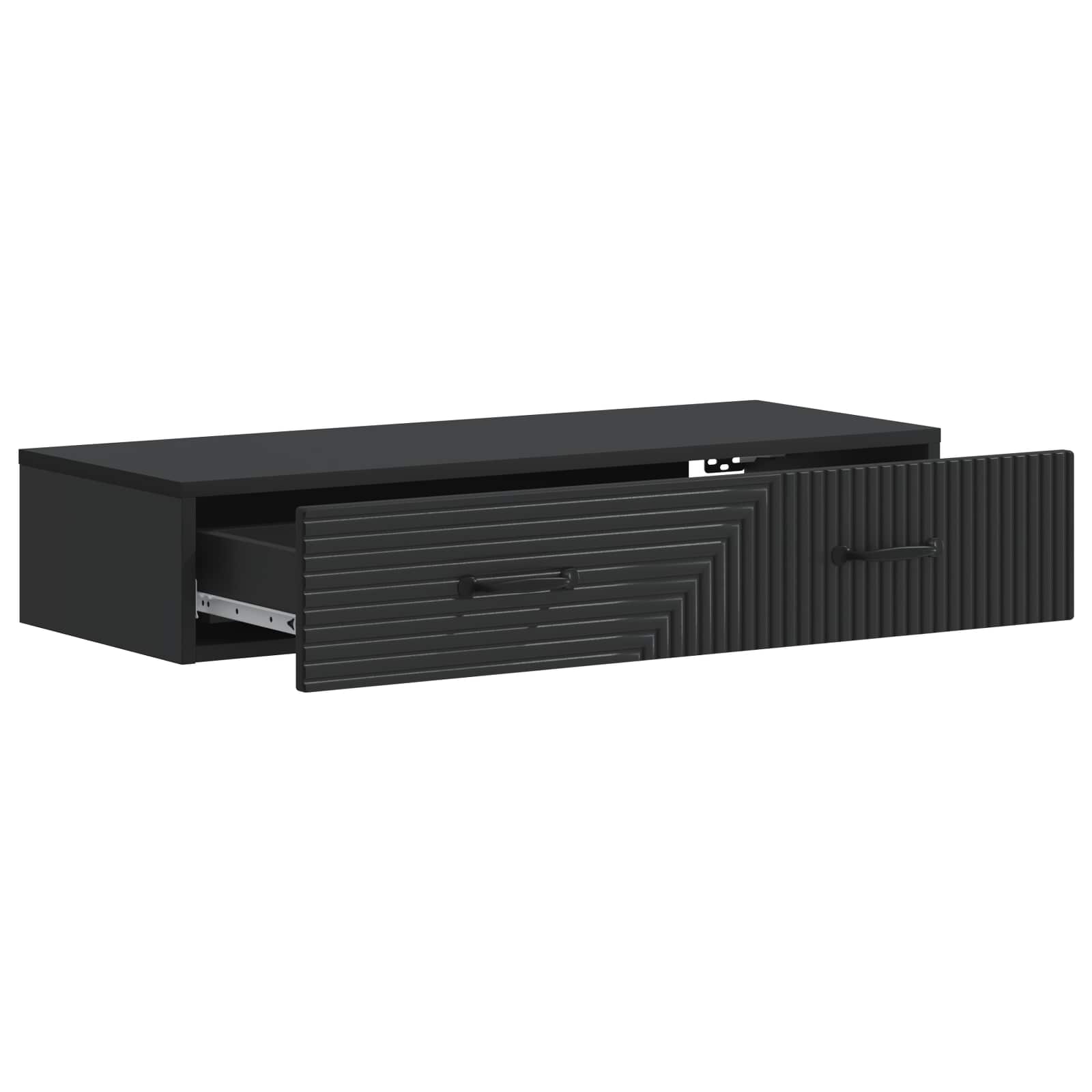 Tavolino da Parete Laterale Nero 87,5 x 34,5 x 17 cm | homemem39