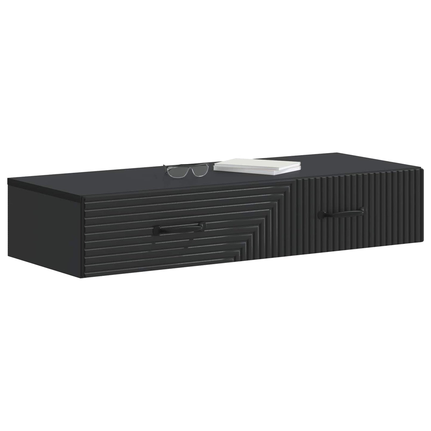 Tavolino da Parete Laterale Nero 87,5 x 34,5 x 17 cm | homemem39