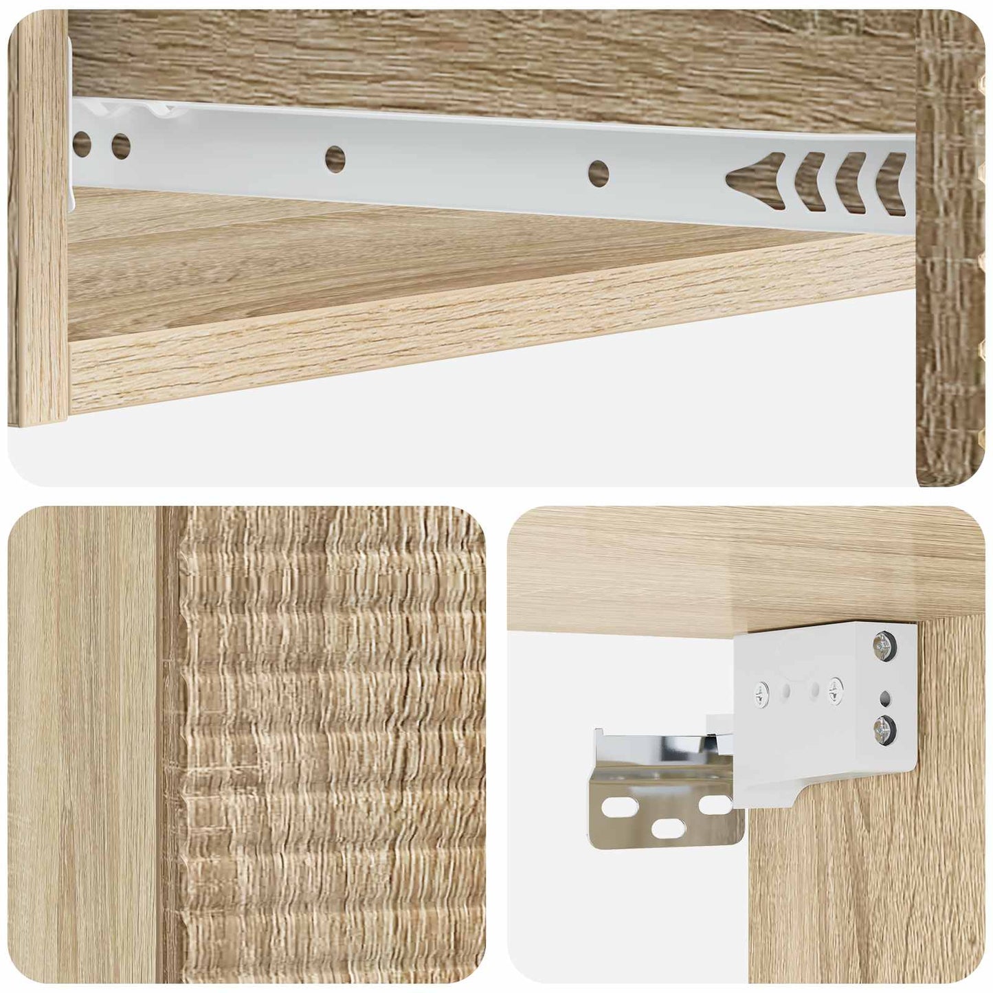 Tavolino da Parete Laterale Rovere Sonoma 87,5 x 34,5 x 17 cm | homemem39
