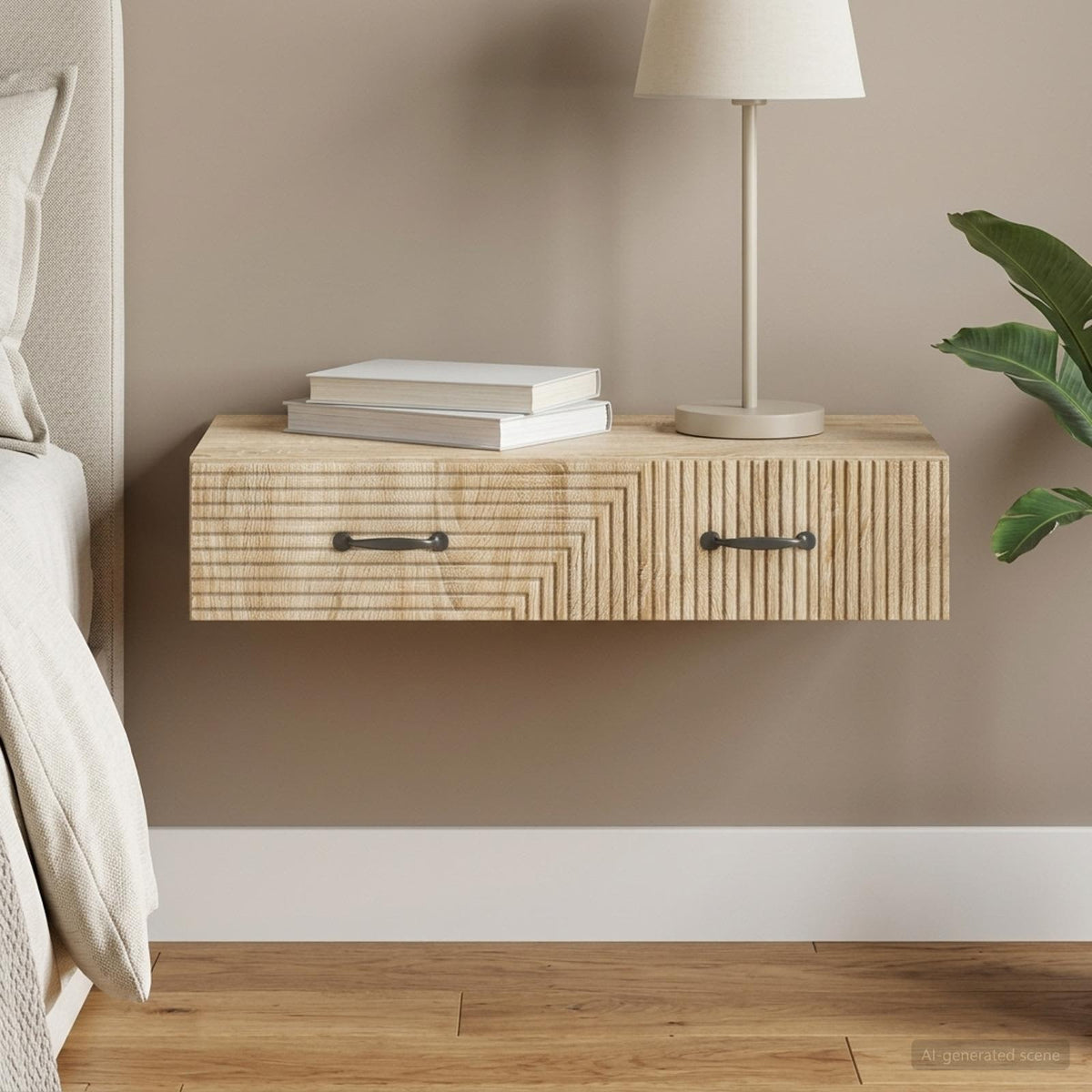 Tavolino da Parete Laterale 87,5 x 34,5 x 17 cm Rovere Sonoma - homemem39