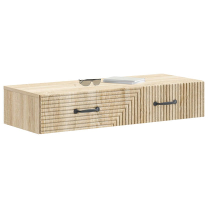Tavolino da Parete Laterale Rovere Sonoma 87,5 x 34,5 x 17 cm | homemem39