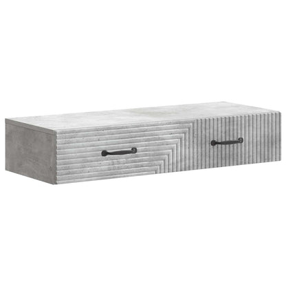 Tavolino da Parete Laterale Grigio Cemento 87,5 x 34,5 x 17 cm | homemem39