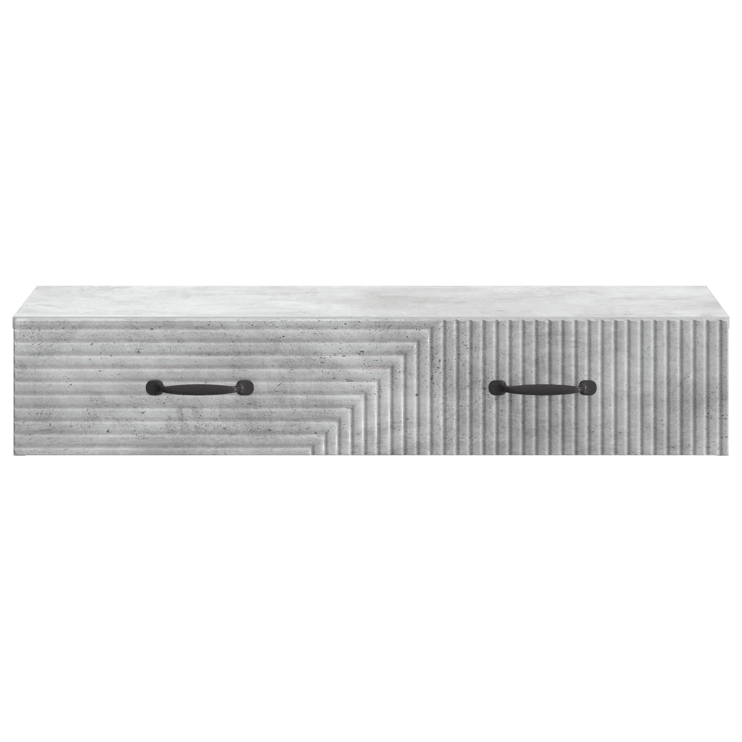 Tavolino da Parete Laterale Grigio Cemento 87,5 x 34,5 x 17 cm