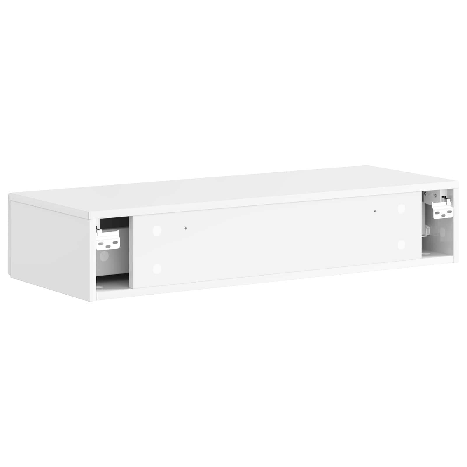 Tavolino da Parete Laterale Bianco Lucido 87,5 x 34,5 x 17 cm | homemem39