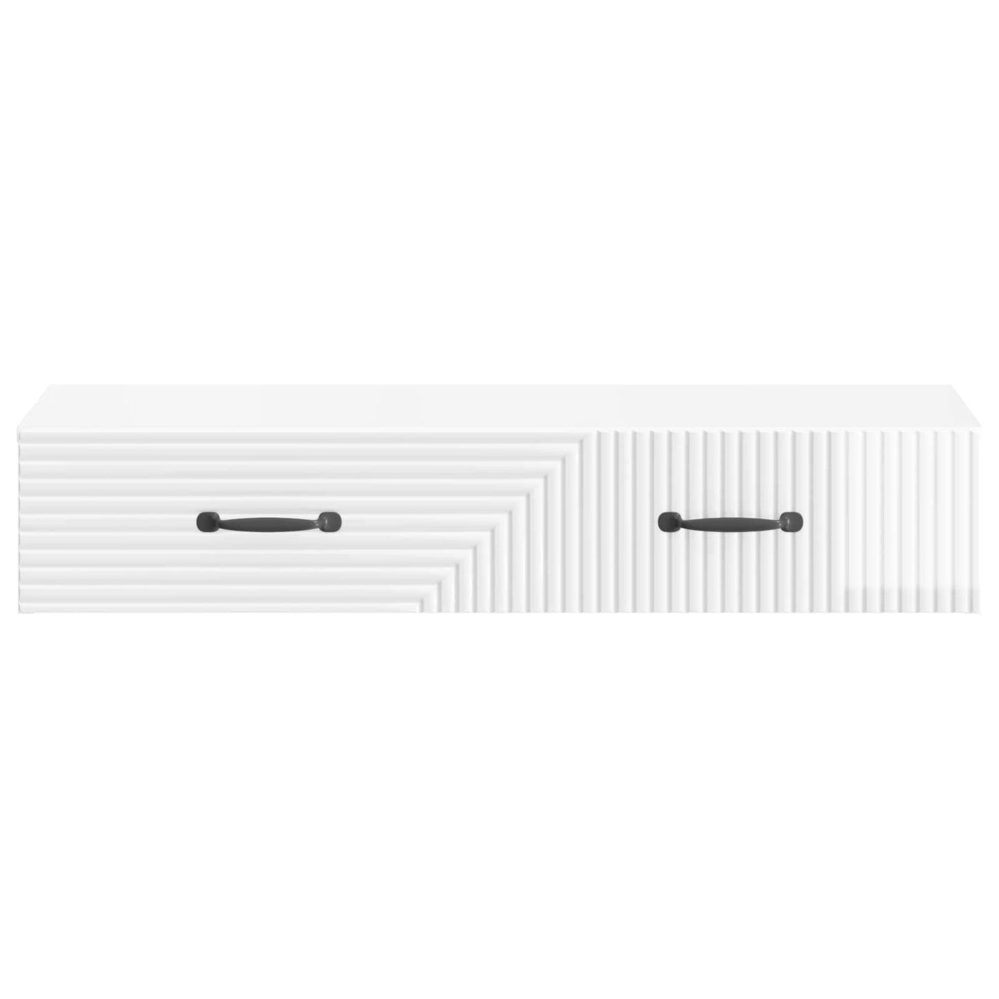 Tavolino da Parete Laterale Bianco Lucido 87,5 x 34,5 x 17 cm | homemem39