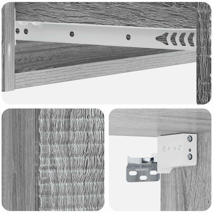 Tavolino da Parete Laterale Grigio Sonoma 87,5 x 34,5 x 17 cm | homemem39