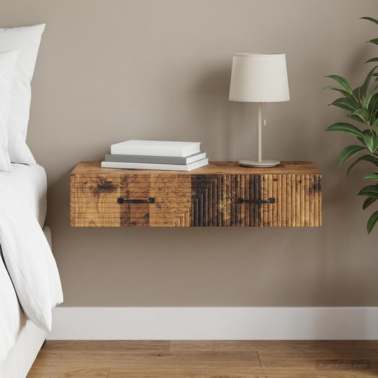 Tavolino da Parete Laterale 87,5 x 34,5 x 17 cm Legno antico