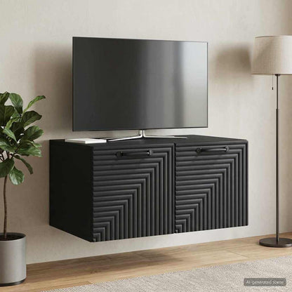 Mobile Porta TV da Muro Nero 59,5 x 41 x 30 cm