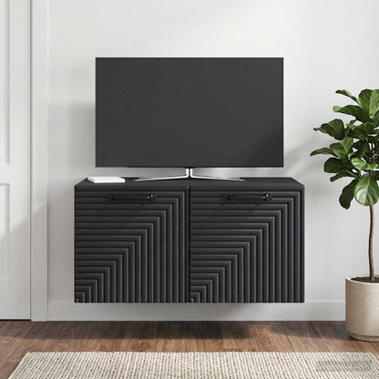 Mobile Porta TV da Muro Nero 59,5 x 41 x 30 cm