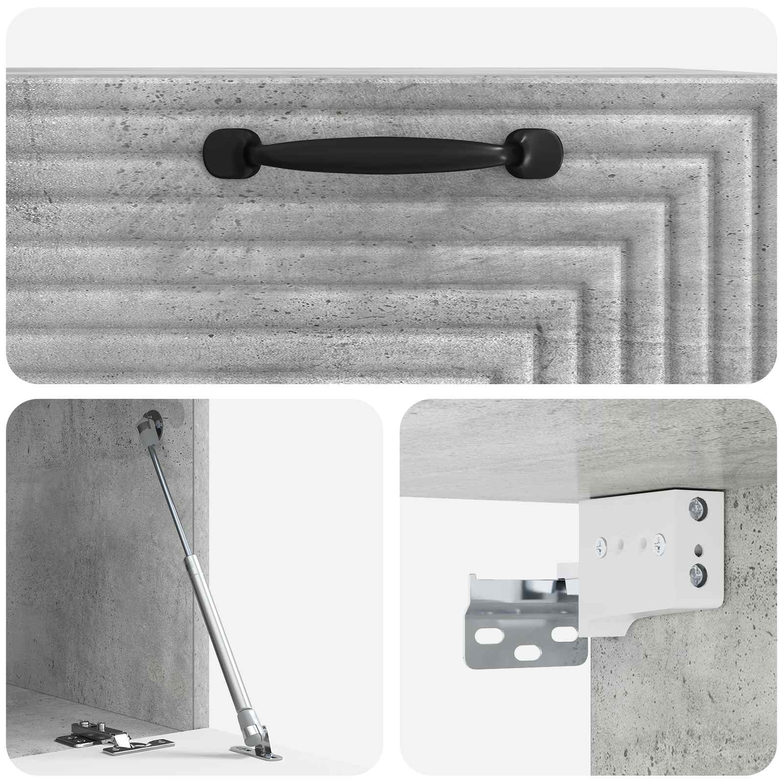 Mobile Porta TV da Muro Grigio Cemento 59,5 x 41 x 30 cm | homemem39