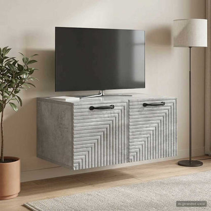 Mobile Porta TV da Muro Grigio Cemento 59,5 x 41 x 30 cm