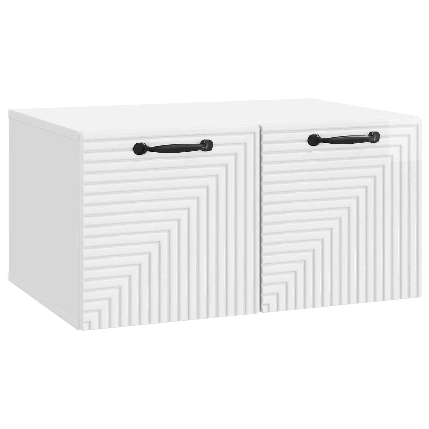 Mobile Porta TV da Muro Bianco Lucido 59,5 x 41 x 30 cm | homemem39