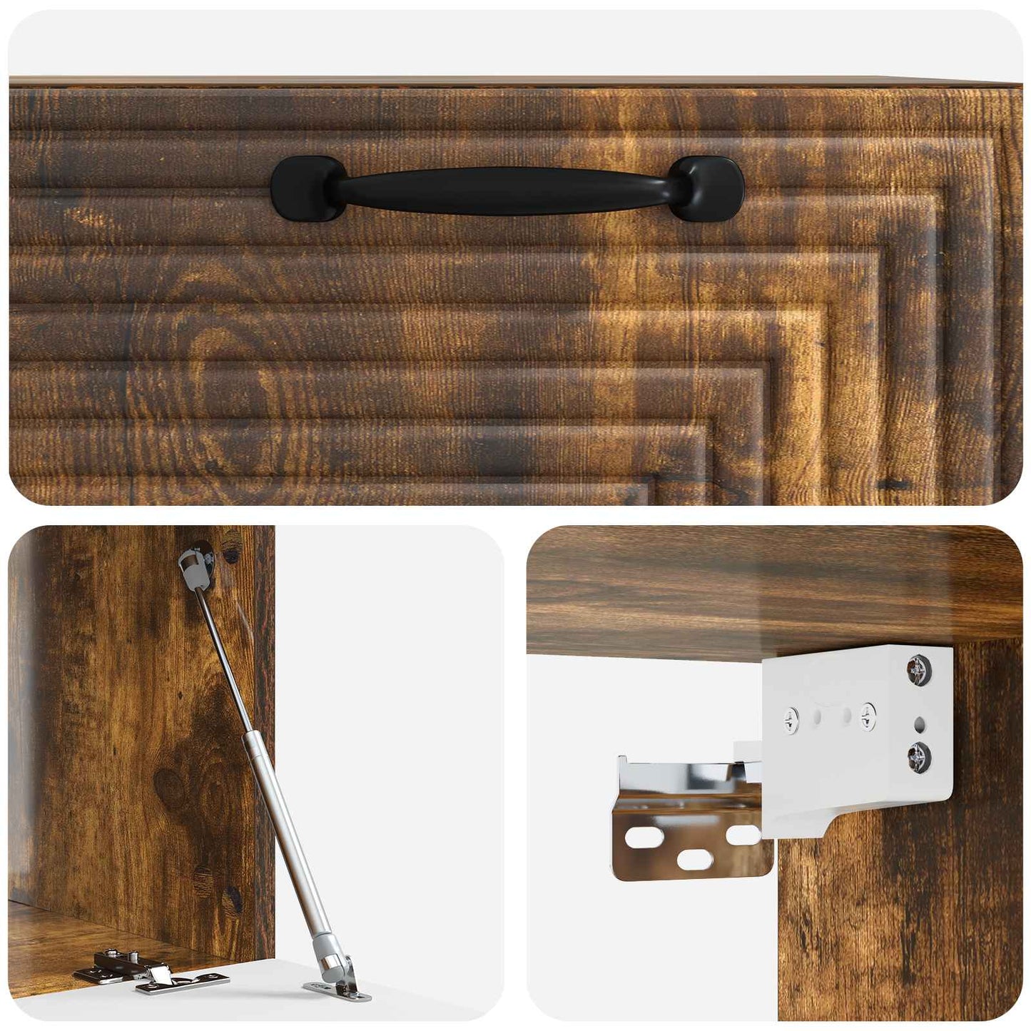 Mobile Porta TV da Muro Rovere Fumo 59,5 x 41 x 30 cm | homemem39
