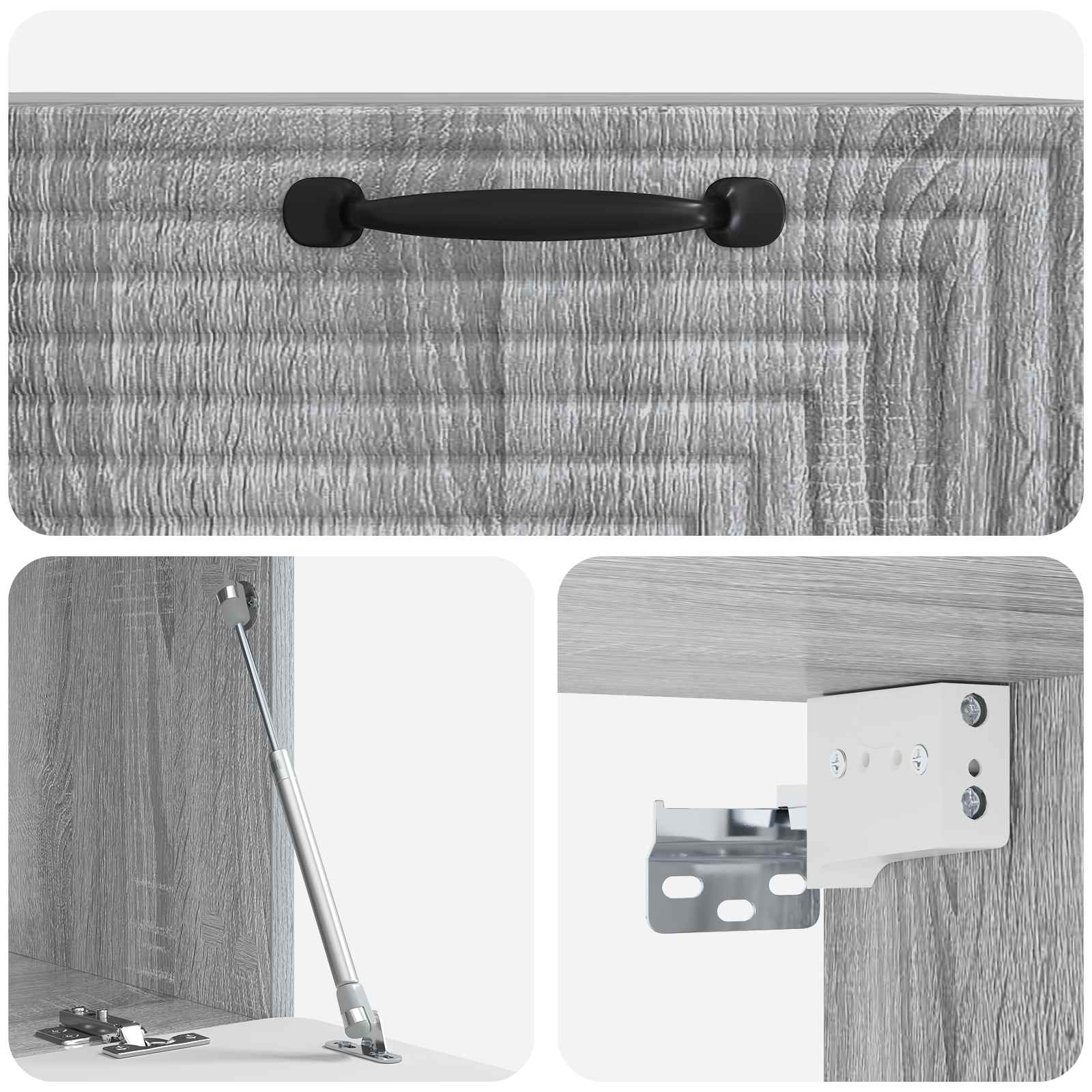 Mobile Porta TV da Muro Grigio Sonoma 59,5 x 41 x 30 cm | homemem39