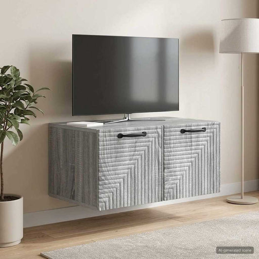 Mobile Porta TV da Muro Grigio Sonoma 59,5 x 41 x 30 cm