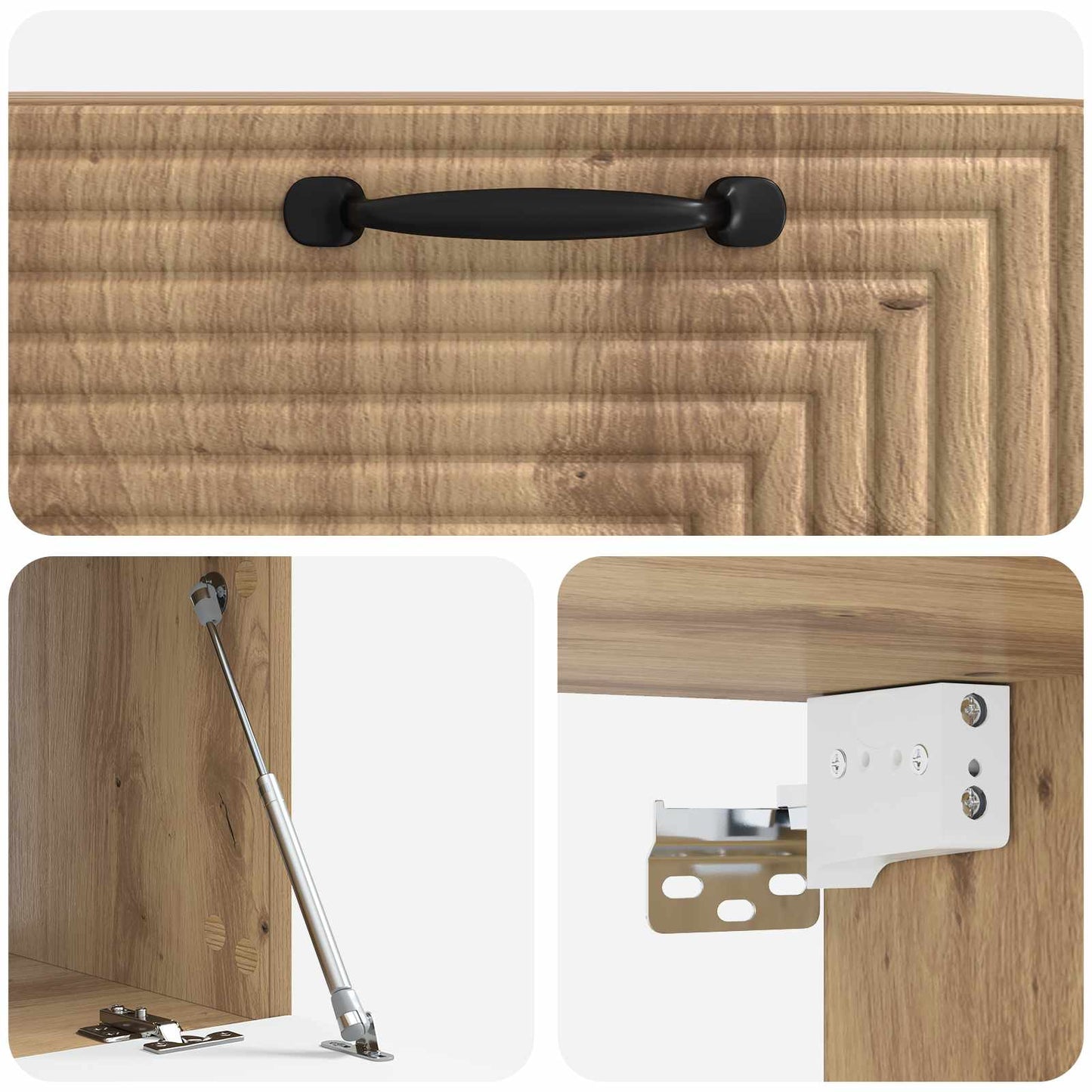 Mobile Porta TV da Muro 59,5 x 41 x 30 cm Rovere Artigianale
