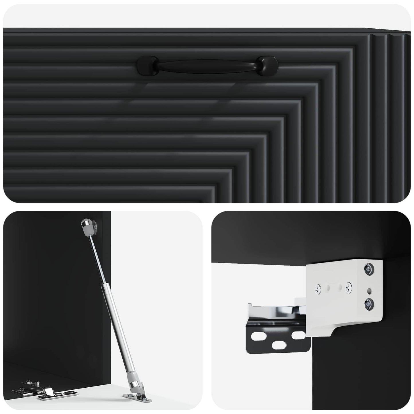 Mobile Porta TV da Muro Nero 78,5 x 41 x 30 cm | homemem39