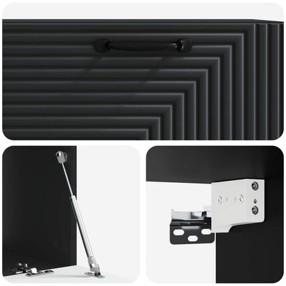 Mobile Porta TV da Muro Nero 78,5 x 41 x 30 cm