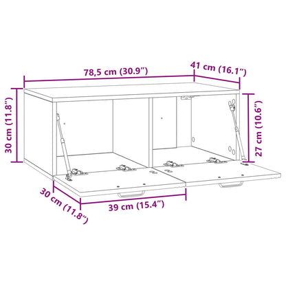 Mobile Porta TV da Muro Rovere Sonoma 78,5 x 41 x 30 cm | homemem39