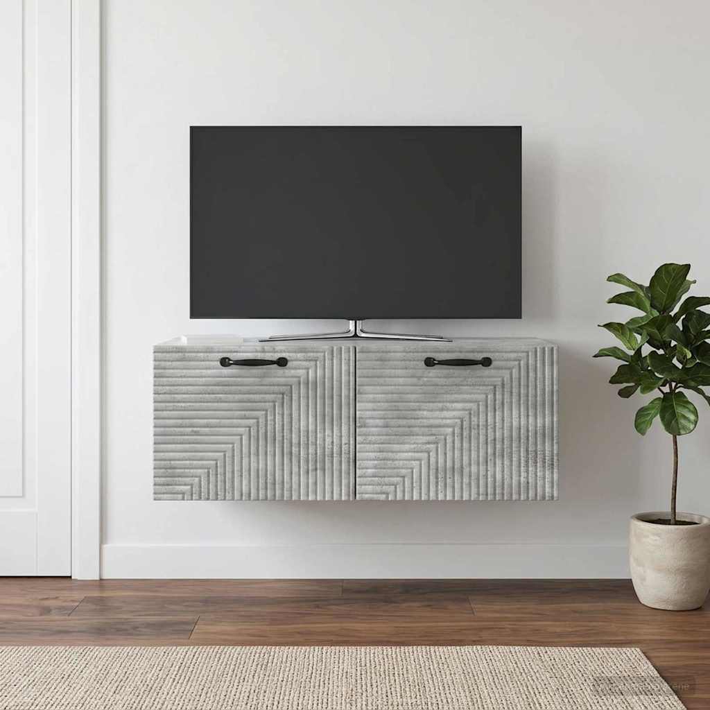 Mobile Porta TV da Muro Grigio Cemento 78,5 x 41 x 30 cm