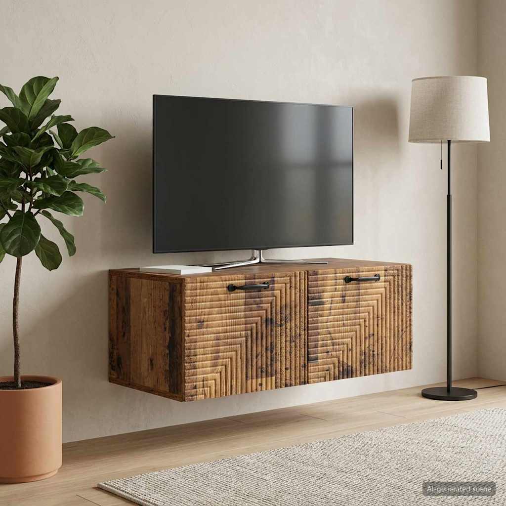 Mobile Porta TV da Muro Legno antico 78,5 x 41 x 30 cm