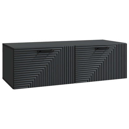 Mobile Porta TV da Muro Montaggio a parete Nero 98 x 41 x 30 cm | homemem39