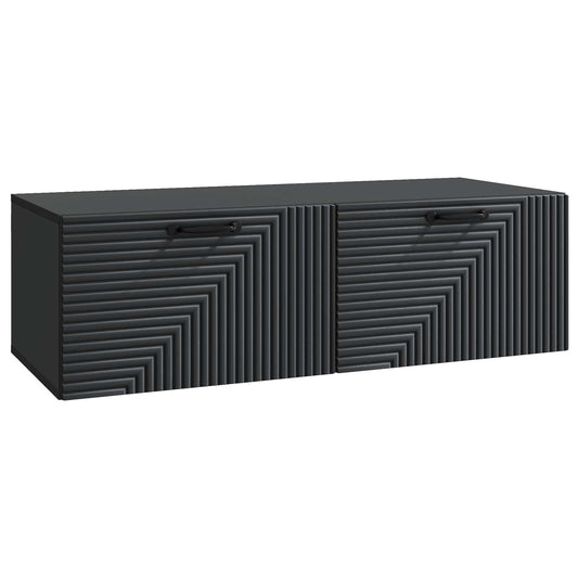 Mobile Porta TV da Muro Montaggio a parete Nero 98 x 41 x 30 cm | homemem39