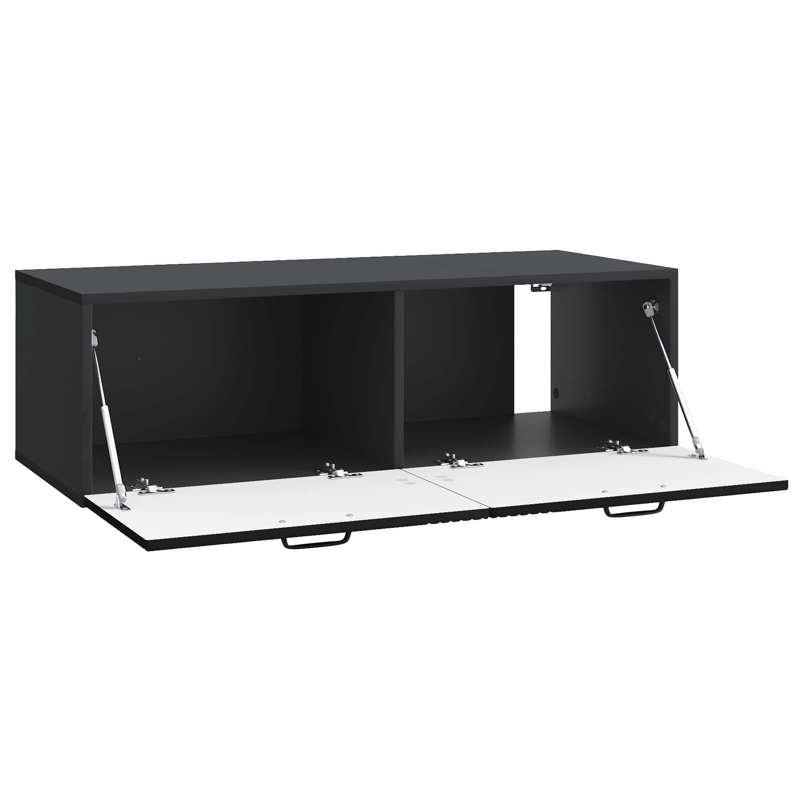 Mobile Porta TV da Muro Montaggio a parete Nero 98 x 41 x 30 cm | homemem39