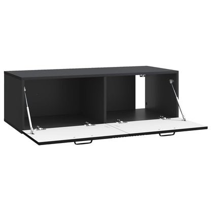 Mobile Porta TV da Muro Montaggio a parete Nero 98 x 41 x 30 cm